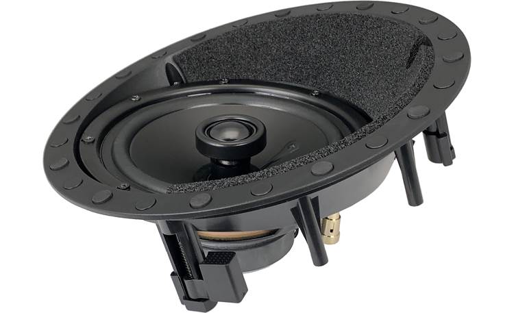 AudioSource Performance Series AS615C Driver array is angled 15° to direct sound down and toward your listening area