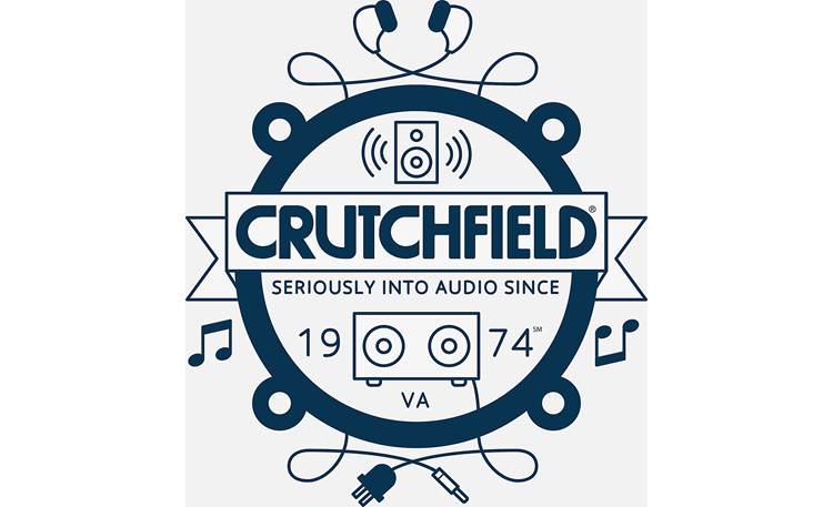 White Crutchfield Camp Shirt Close-up view of logo