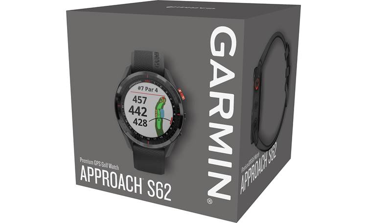 Garmin Approach® S62 (Black) Golf GPS watch — covers over