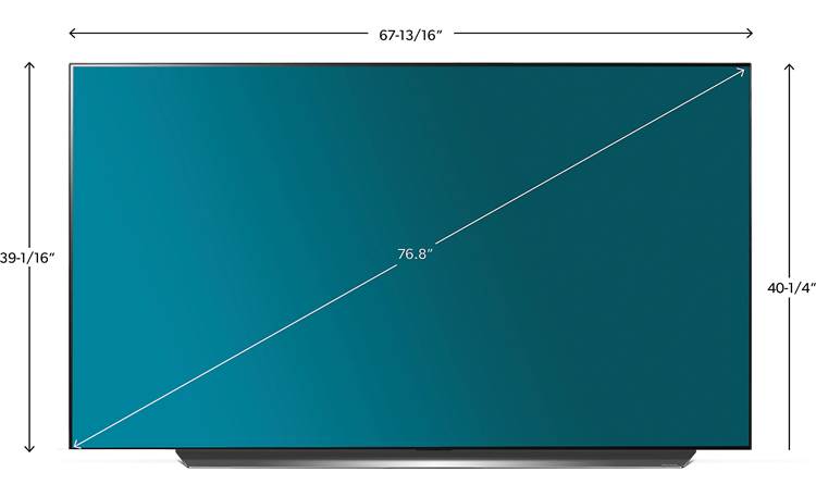 LG OLED77CXPUA Dimensions