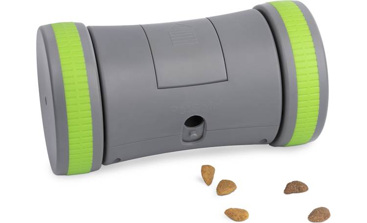 PetSafe Kibble Chase™ Roaming Treat Dropper Tough rubber wheels roll quietly and easily on most indoor floor surfaces