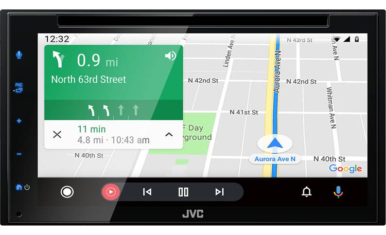 JVC KW-V66BT Navigation apps look great on the vibrant 6.8
