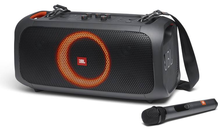 JBL PartyBox On-The-Go Includes JBL wireless microphone