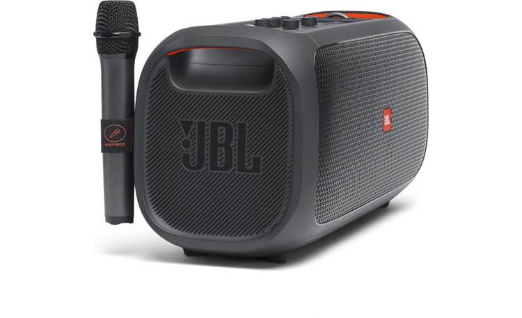 JBL PartyBox On-The-Go built-in mic strap