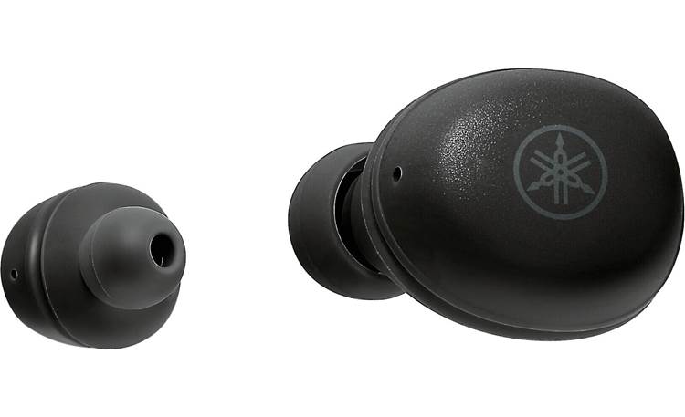 Yamaha TW-E3A Bluetooth headphones with no cord between the left and right earbud