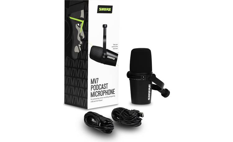 Shure MV7 Mic with included accessories