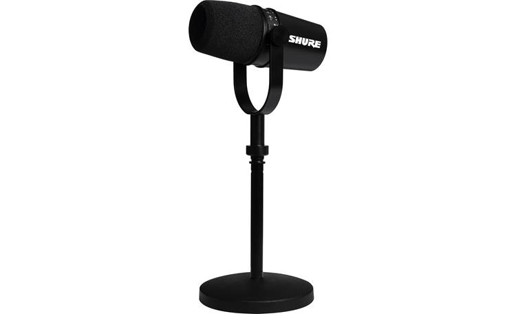 Shure MV7 Yoke mounting bracket attaches to standard desk stands (not included)