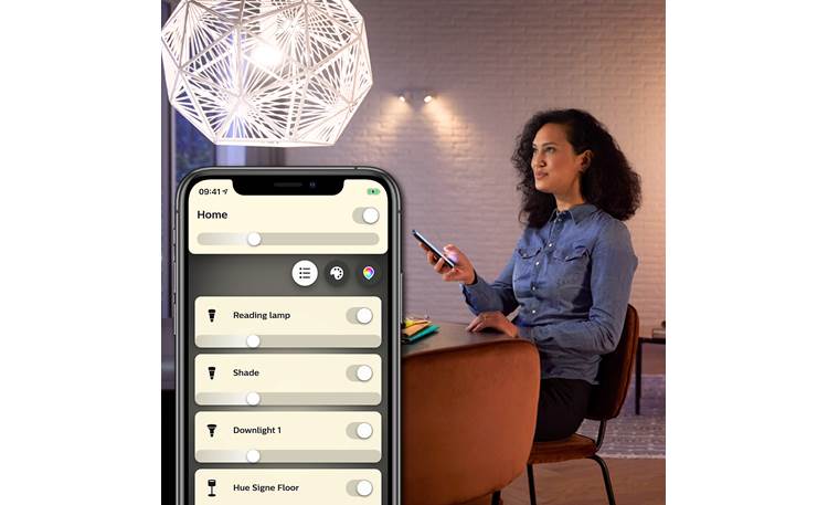 Philips Hue White A19 Bulb (800 lumens) Delivers dimmable warm, white light