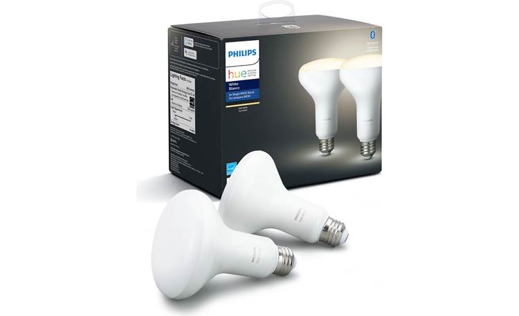 Philips Hue White BR30 Bulb BR30 form factor with E26 Edison screw fitting for floodlights and recessed cans