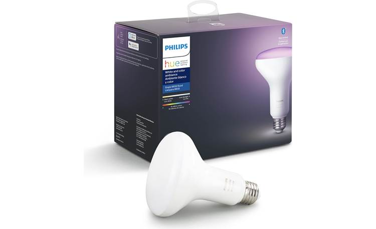 Philips Hue White and Color Ambiance BR30 Bulb BR30 form factor with E26 Edison screw fitting for floodlights and recessed cans