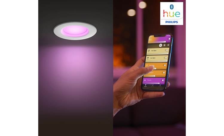 Philips Hue White and Color Ambiance Downlight (700 lumens) Choose from 16 million colors or 50,000 shades of cool to warm white light to match any mood or event