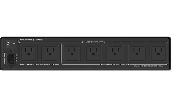 AudioQuest Niagara 3000 Outlets on back panel for easier connections and better fit into home theater setup