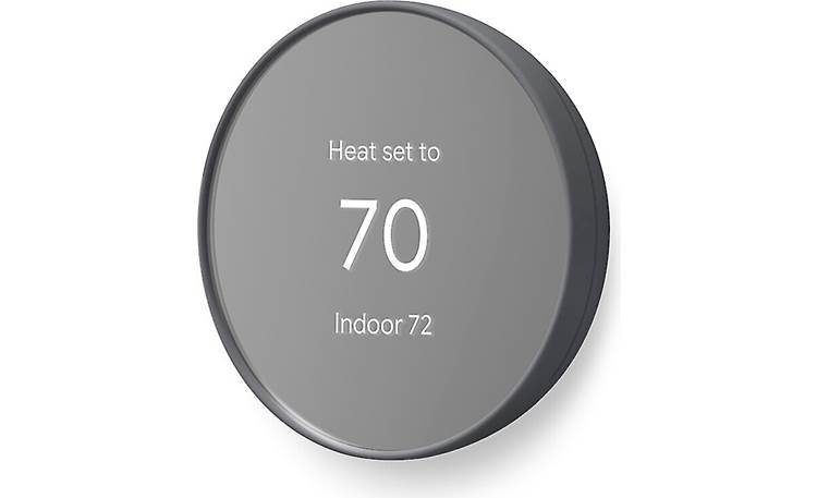 Google Nest Thermostat Navigate device interface with touch-sensitive strip on right side