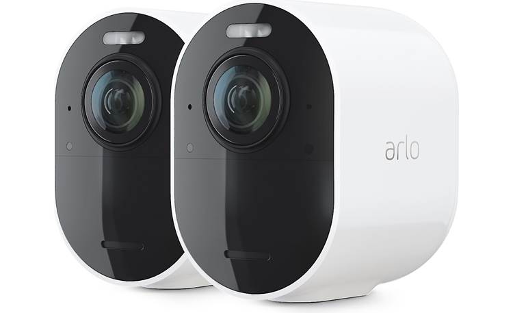 Arlo Ultra 2 Two-Camera System (White) SmartHub and two wire-free UHD cameras built-in spotlight at Crutchfield