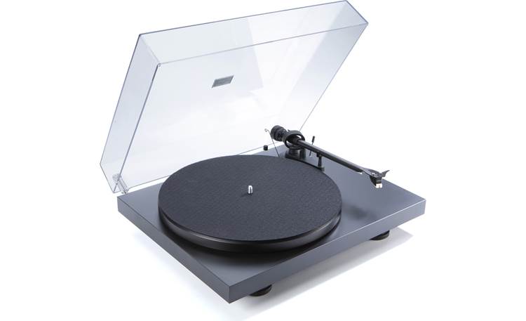 Audiophile Turntable with Carbon Fiber tonearm Electronic Speed Selection and pre-Mounted Sumiko Rainier Phono Cartridge Satin White Pro-Ject Debut Carbon EVO
