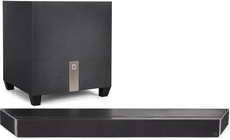 Definitive Technology Studio 3D Mini Sound bar and subwoofer have a clean, modern look