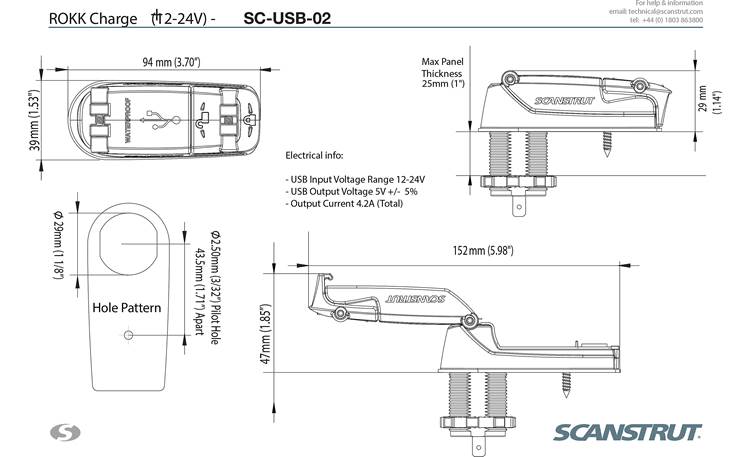 Scanstrut ROKK Charging USB socket More Photos