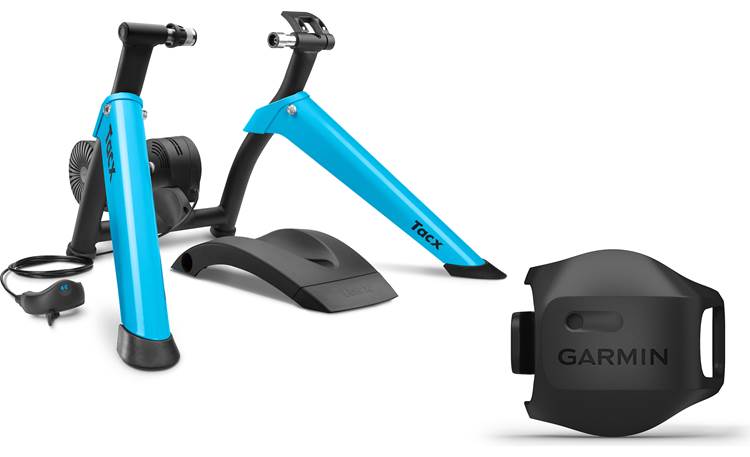 Garmin Tacx Boost Bundle Bundle includes the Tacx Boost trainer and a speed sensor (not to scale)