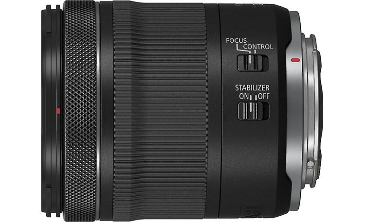 Canon RF 24-105mm f/4-7.1 IS STM Shown from size with caps removed