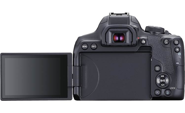 Canon EOS Rebel T8i (no lens included) The LCD touchscreen tilts and rotates for flexible image composition