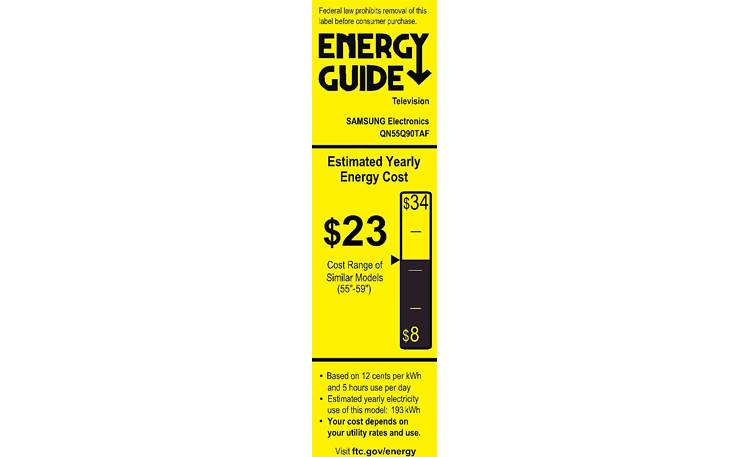 Samsung QN55Q90T Energy Guide