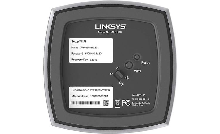 Linksys Velop Wi-Fi 6 Tri-band System Bottom