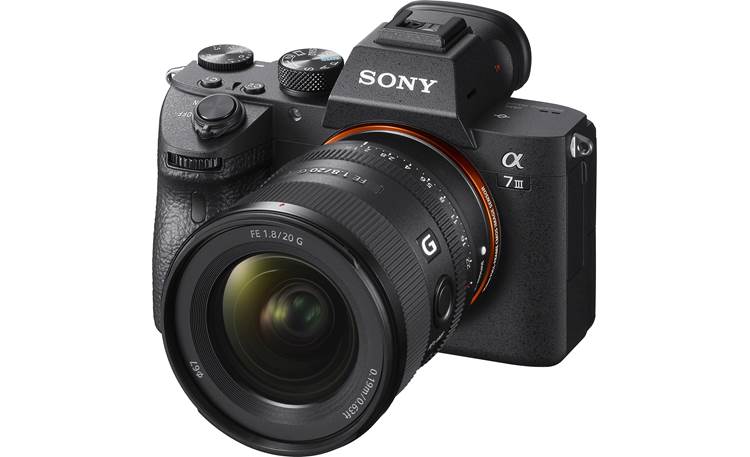 Sony FE 20mm f/1.8 G Shown on Sony Alpha a7 III (not included)