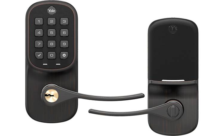 Yale Real Living Assure Lever Keypad Lock (YRL216) with Wi-Fi Module designed for single-hole doors (without a deadbolt) like side entrances, basements, or interior rooms