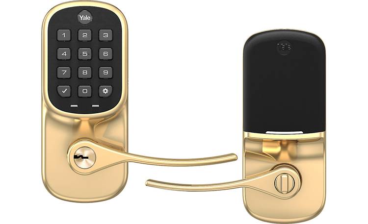 Yale Real Living Assure Lever Keypad Lock (YRL216) with Wi-Fi Module Designed for single-hole doors (without a deadbolt) like side entrances, basements, or interior rooms