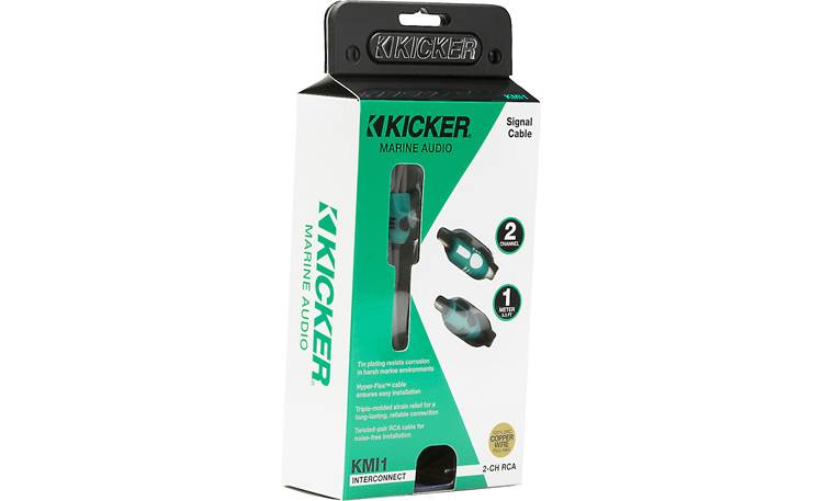 thumbnail image 2 of Kicker K-Series 16.5ft RCA Audio Cable - 2-Channel Interconnect Cable For Car Stereo & Home Audio 2 of 9