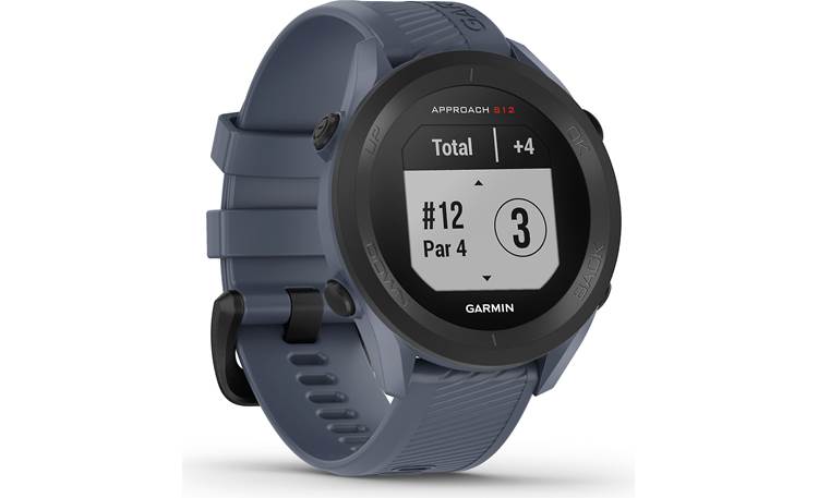 Garmin Approach® S12 (Granite Blue) Golf GPS watch — covers over 