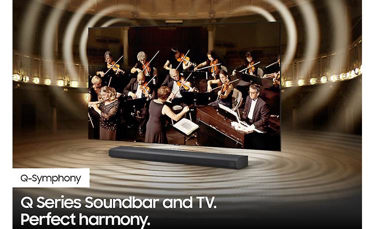 Samsung HW-Q800A Q-Symphony harmonizes your sound bar with select Samsung TVs