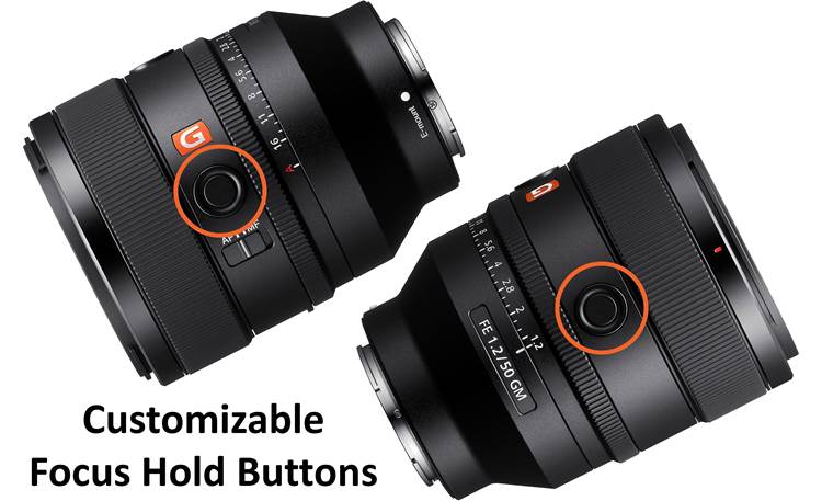 Sony FE 50mm f/1.2 GM Customizable Focus Hold buttons