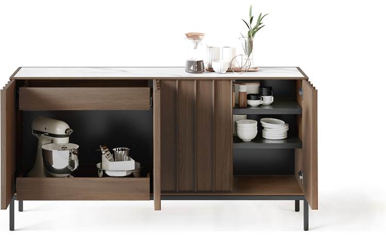 BDI Cosmo 5729 2 soft-close drawers (left) and 2 adjustable shelves (right)
