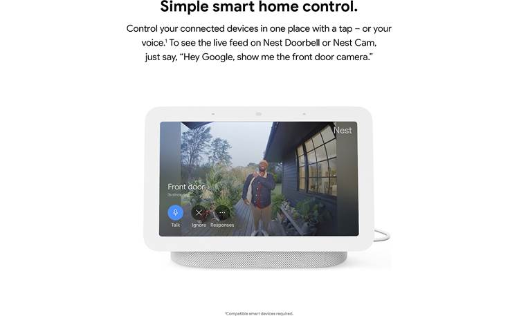 Google Nest Hub (2nd gen) Control compatible smart home devices