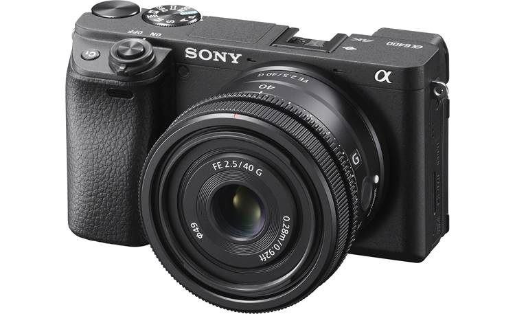 Sony FE 40mm f/2.5 G Shown on camera (camera body not included)