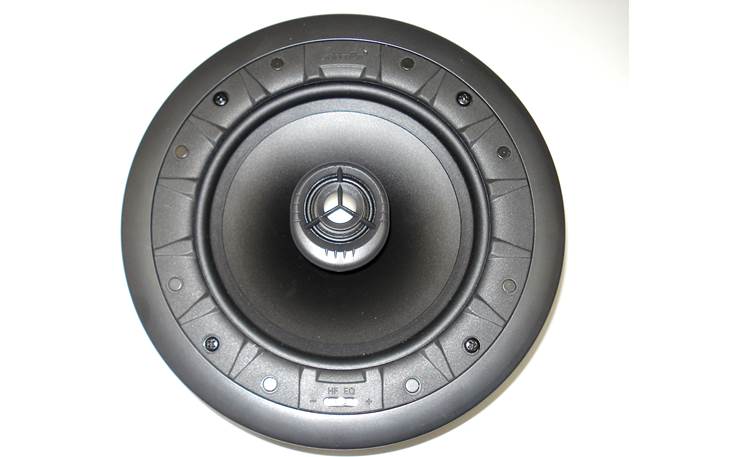GoldenEar Invisa 600 A front-panel tweeter level control helps match the speaker to your room's acoustics