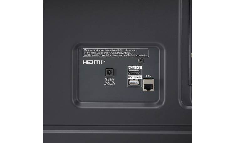 LG 75UP8070PUA Ethernet port for secure, wired internet connection