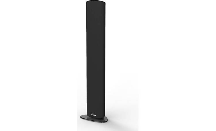 GoldenEar SuperSat 50 Table Stands shown with speaker (not included)