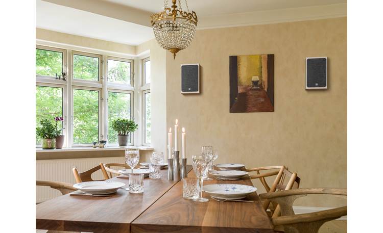 DALI Oberon On-Wall Mounted on a wall, with grilles