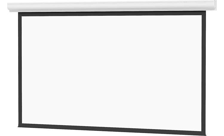 Da-Lite Designer Contour Electrol 14428 Screen slides down from aluminum case with white powder-coated finish