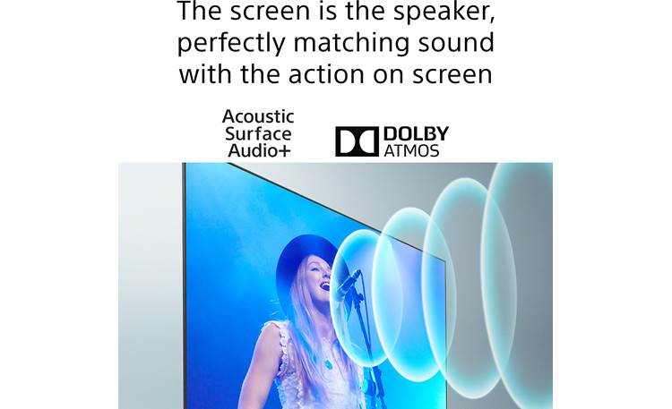Sony MASTER Series XR-65A90J Acoustic Surface Audio+ makes the entire screen a speaker