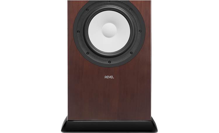 Revel PerformaBe F328Be Front detail showing the lowest of three 8" Deep Ceramic Composite (DCC) aluminum cone woofers