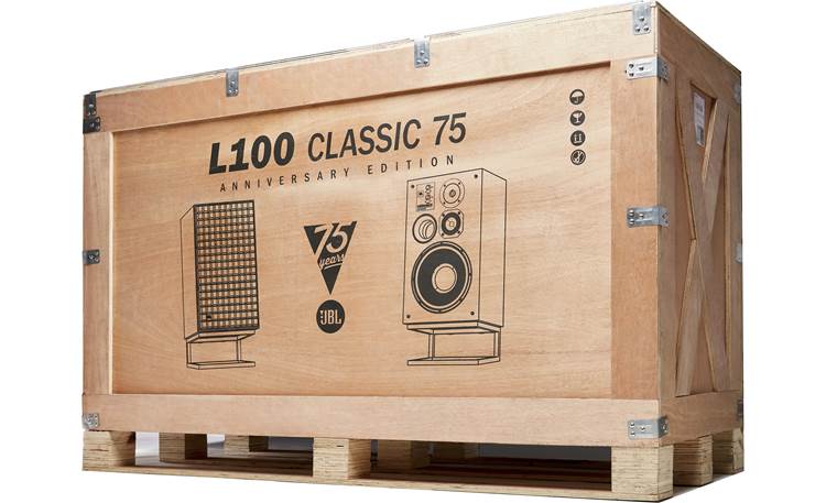 JBL L100 Classic 75 Shown in shipping crate