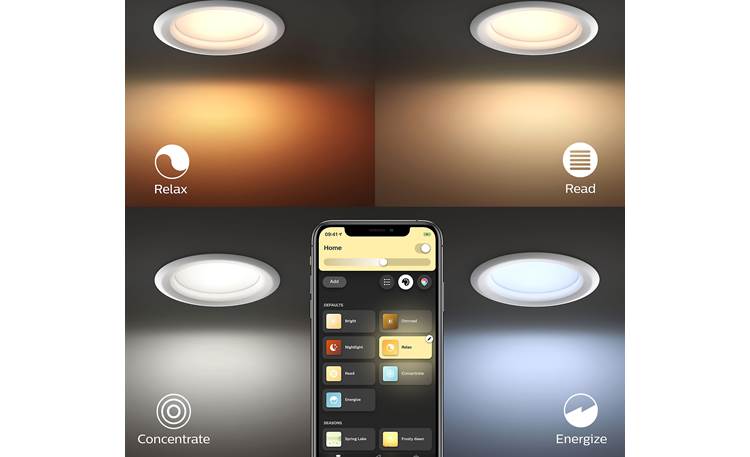 Philips Hue White Ambiance Downlight (650 lumens) Choose from preset light recipes
