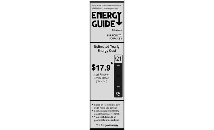 Furrion Aurora® FDUF43CBS Energy Guide