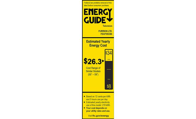 Furrion Aurora® FDUF55CBS Energy Guide
