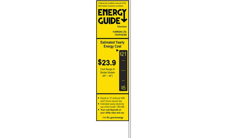 Furrion Aurora® FDUP43CBS Energy Guide