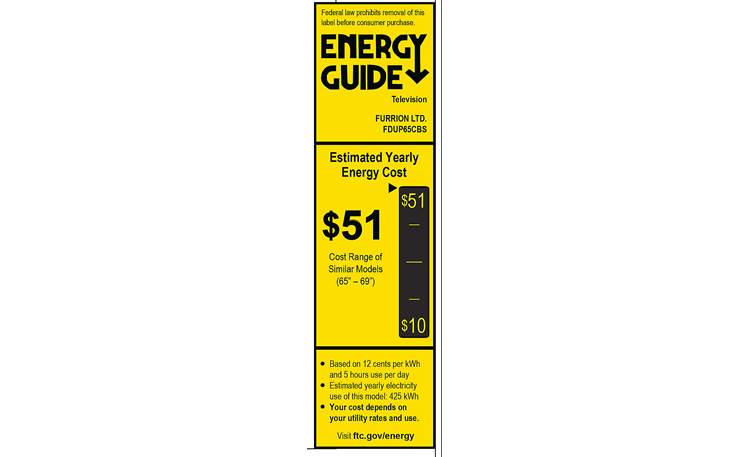 Furrion Aurora® FDUP65CBS Energy Guide