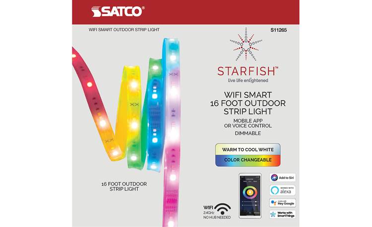Satco Starfish T20 RGB and Tunable White LED Outdoor Tape Light (16 feet) Other